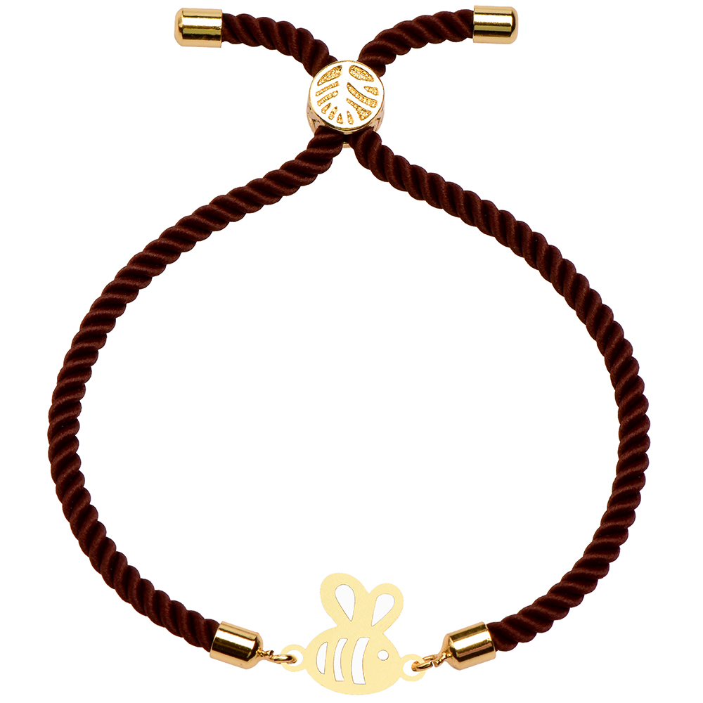 دستبند طلا 18 عیار زنانه کرابو طرح زنبور مدل Kr10003