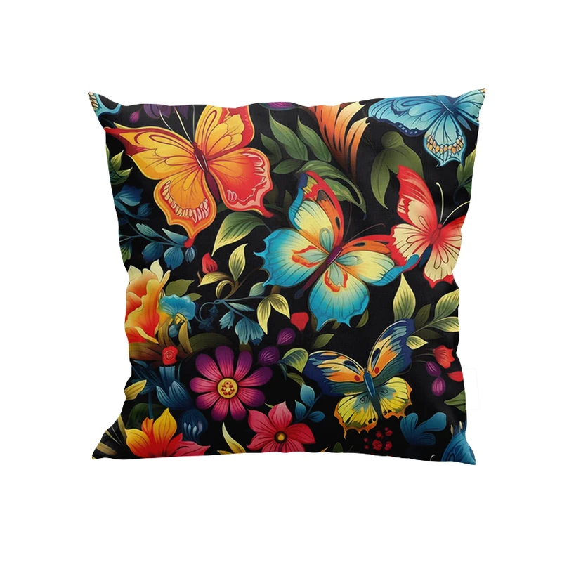 کوسن پاد آفرین مدل گل و پروانه کد DKK668