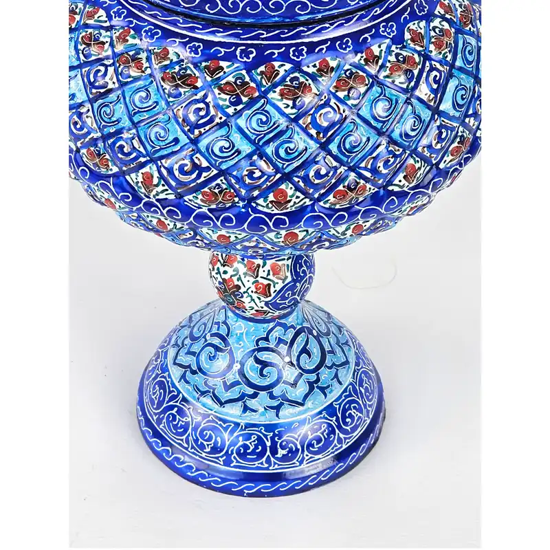 شکلات خوری میناکاری مسی مدل اسلیمی کد Sh30