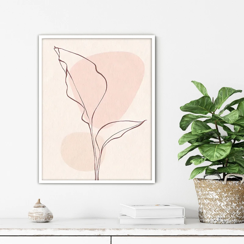 تابلو آتریسا طرح لاین آرت مدرن مدل ATFL118 فریم سفید