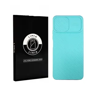 کاور لیمیا مدل سیلیکونی طرح کشویی راه راه مناسب برای گوشی موبایل اپل Iphone 12 Pro Max