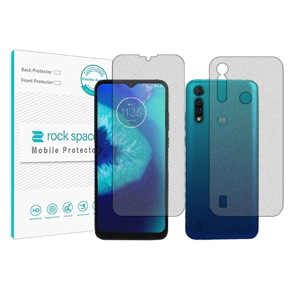 محافظ صفحه نمایش مات راک اسپیس مدل HyMTT مناسب برای گوشی موبایل موتورولا G8 Power Lite به همراه محافظ پشت گوشی