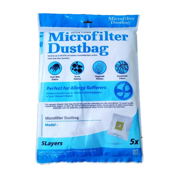 پاکت جاروبرقی ال جی مدل micro dustbag بسته 5 عددی مناسب برای جاروبرقی ال جی 6200