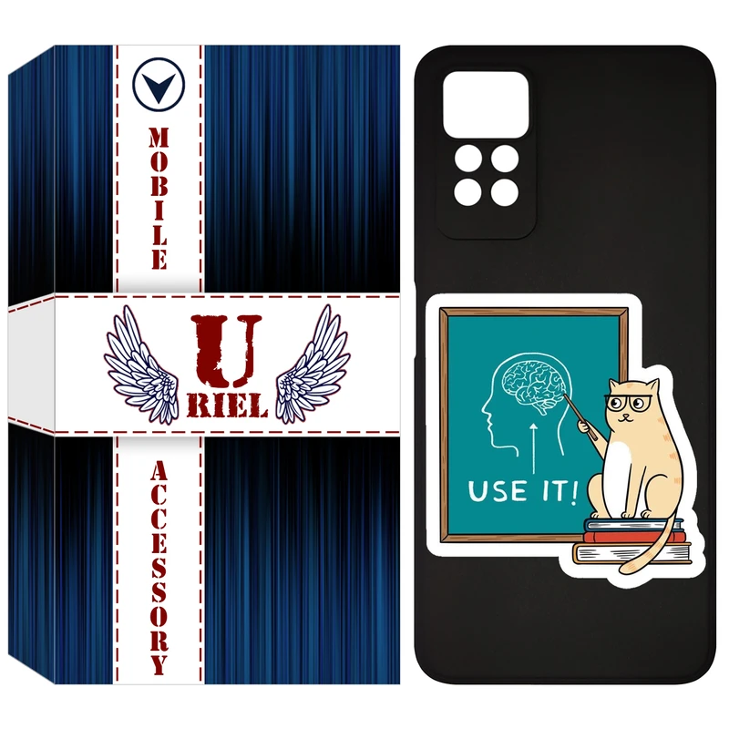 کاور یوریل مدل KSH کد 95 طرح گربه عاقل مناسب برای گوشی موبایل شیائومی Redmi Note 12 Pro 4G