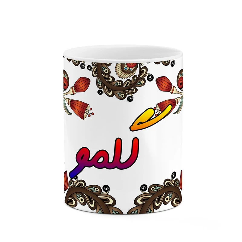 ماگ کاکتی مدل اسم گلمو طرح سنتی گل و بته کد mgh46816