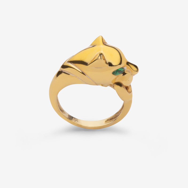 انگشتر طلا 18 عیار زنانه با طرح پنتر کارتیه وی گالری مدل RA2990 سایز 59