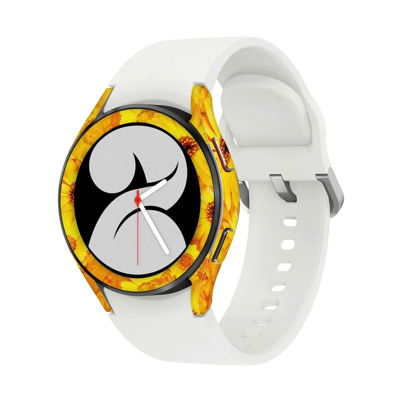  برچسب ماهوت طرح Yellow-Flower مناسب برای ساعت هوشمند سامسونگ Watch4 40mm