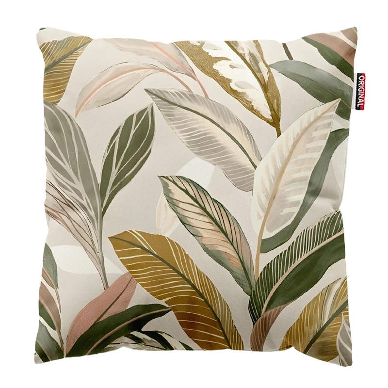 کوسن پاد آفرین مدل مینیمال طرح گل و برگ کد PK303579 سایز 30*30 سانتی متر