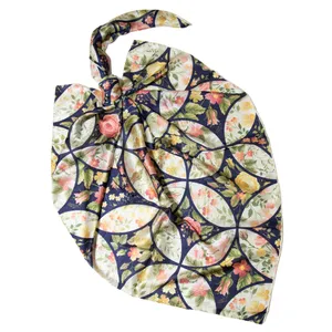 روسری زنانه مدل جدید ابریشم قواره 100 دست دوز کد 220-08