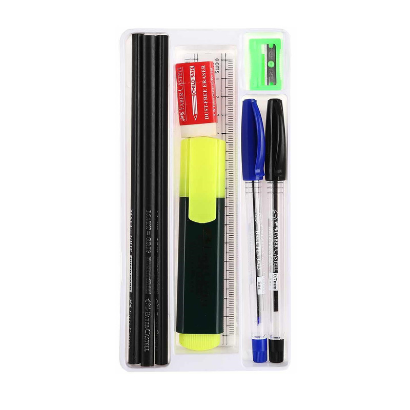 بسته لوازم تحریر فابر کاستل مدل رایت مارک کیت مجموعه 9 عددی