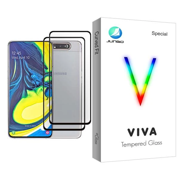 محافظ صفحه نمایش جانبو مدل Viva Glass MIX002 مناسب برای گوشی موبایل سامسونگ Galaxy A80 بسته دو عددی
