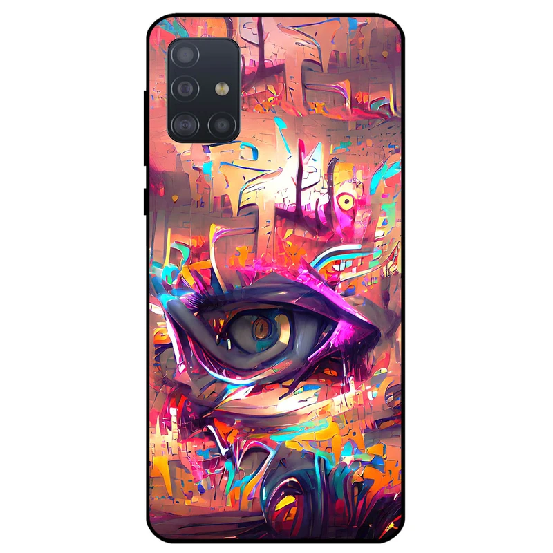 کاور مگافون طرح چشم مدل 2823 مناسب برای گوشی موبایل سامسونگ Galaxy A71         