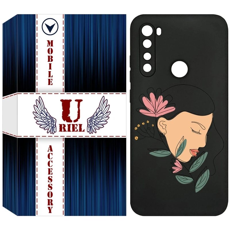 کاور یوریل قاب مدل KSH کد 53 طرح صورت زن مناسب برای گوشی موبایل شیائومی Redmi Note 8