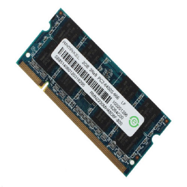 رم لپ تاپ DDR2 تک کاناله 800 مگاهرتز CL6 رامکسل مدل PC2-6400S ظرفیت 2 گیگابایت