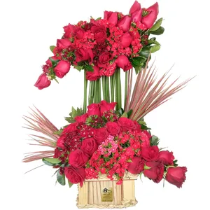 سبد گل کلبه گل سن سون مدل SB-44009