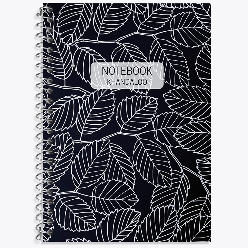 دفتر زبان 50 برگ خندالو مدل سه خط طرح پترن برگ کد N622