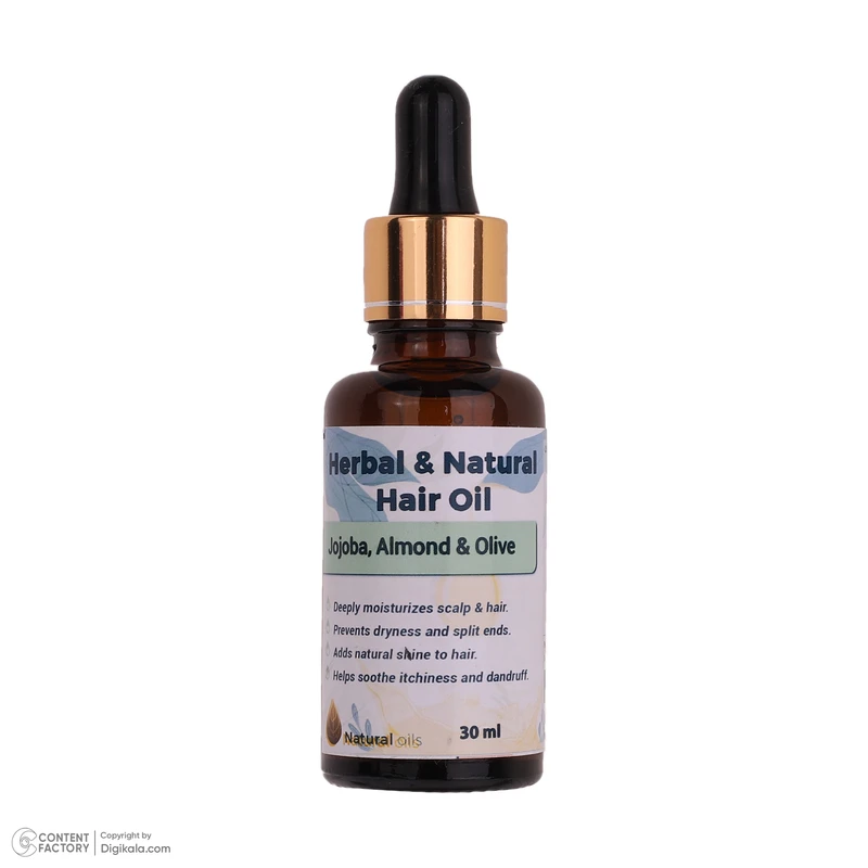 روغن جوجوبا ، زیتون و بادام تلخ هربال مدل 002 حجم 30 میلی لیتر