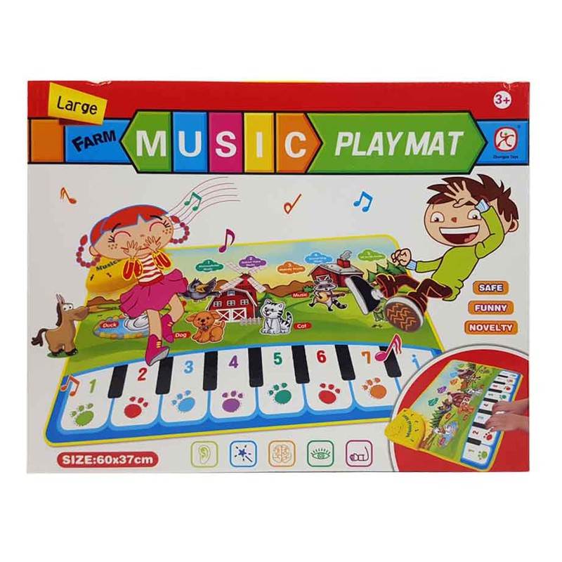 بازی آموزشی موزیکال مدل پیانو فرشی طرح حیوانات مزرعه