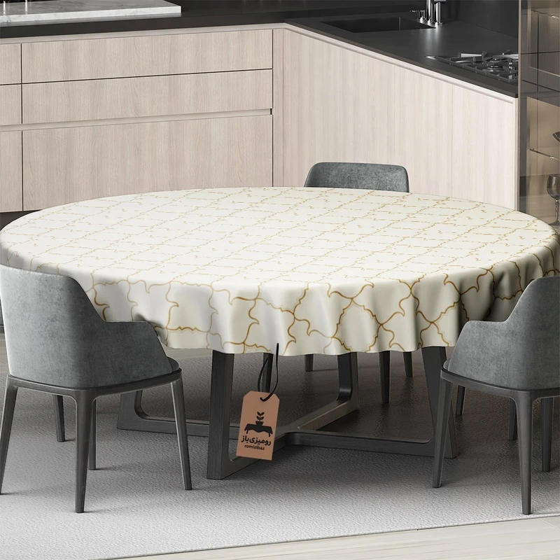 رومیزی برند رومیزی باز طرح گرد مدل انتزاعی کد 1057