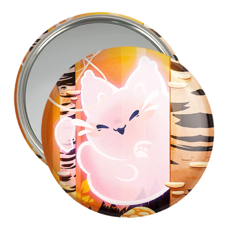 آینه جیبی خندالو مدل گربه حیوانات بامزه  کد 21045