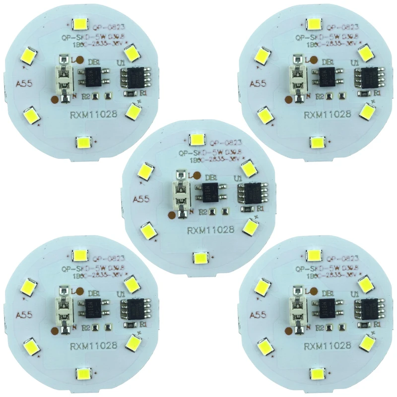 چیپ ال ای دی 5 وات مدل سوکت دار بسته 5 عددی
