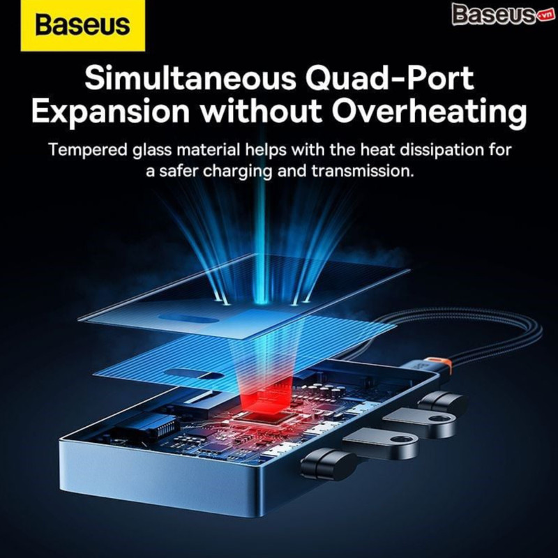 هاب 8 پورت USB-C باسئوس مدل BS-OH082 Focus Series