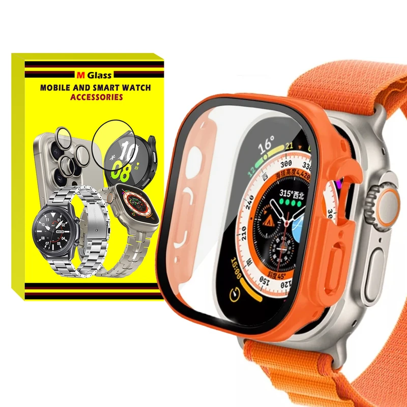 کاور ام‌گلس مدل PolyPro MG مناسب برای اپل واچ Ultra / Ultra 2 سایز 49 میلی متری به همراه محافظ صفحه نمایش