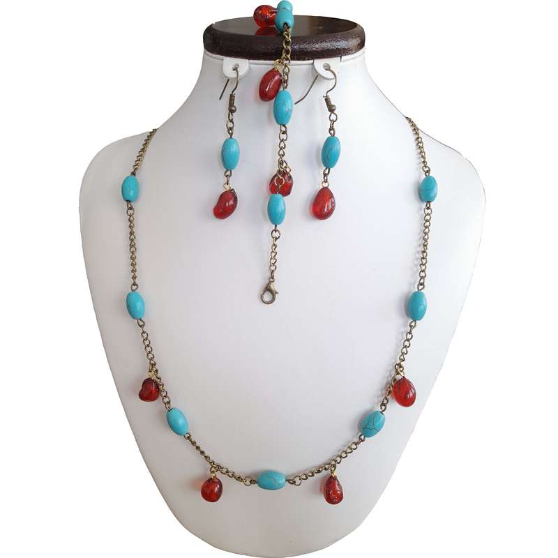 نیم ست زنانه مدل فیروزه ای یلدا