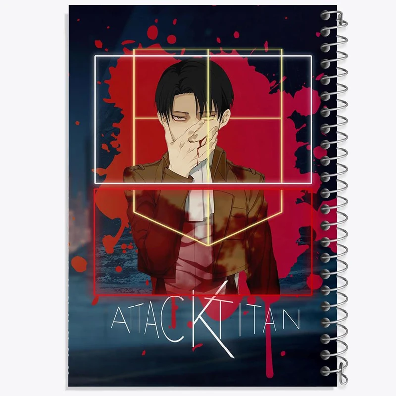 دفتر نت موسیقی 50 برگ خندالو مدل لیوای آکرمن انیمه اتک آن تایتان Attack on Titan کد 11009