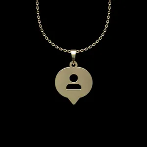 گردنبند طلا 18 عیار زنانه مدوپد مدل آدمک کد N2-1-1269