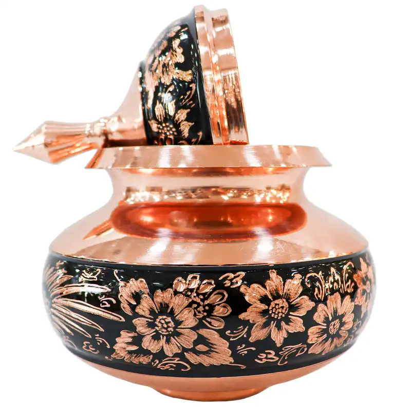 قندان مسی مدل الماس تراش طرح خاص کد Internal18p13