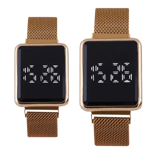 ست ساعت مچی دیجیتال زنانه و مردانه مدل LE 4068 -ST-TA-ME