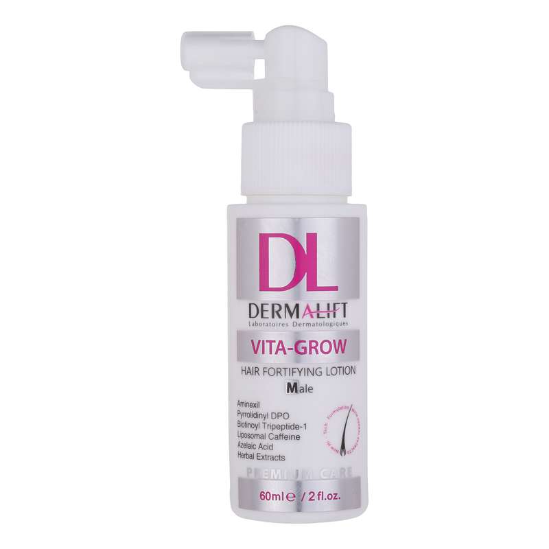 لوسیون تقویت کننده مو درمالیفت مدل VITA GROW حجم 60 میلی لیتر