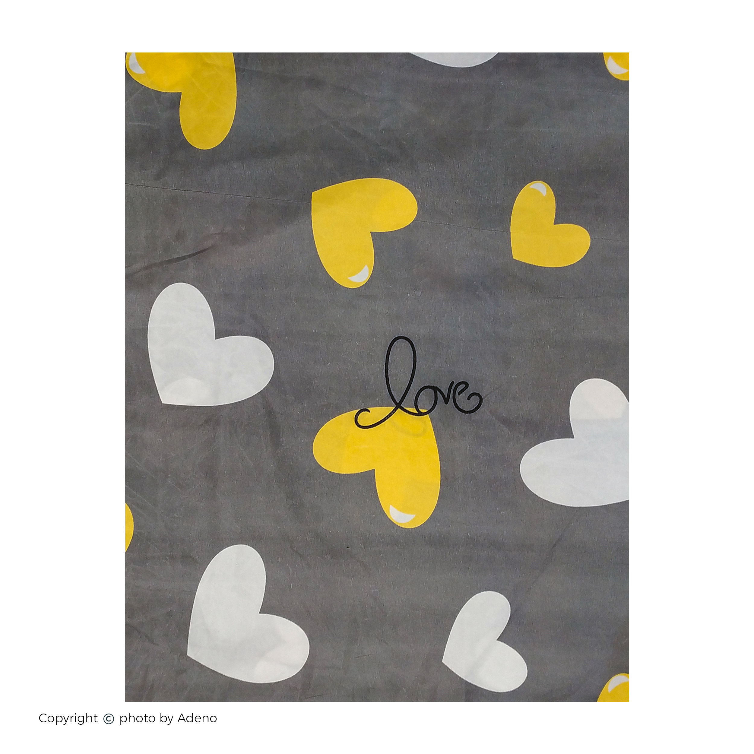 ملحفه آدنو مدل قلب کد IR86 یک نفره سایز 100x150 سانتی متر