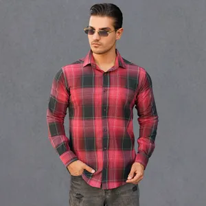 پیراهن آستین بلند یقه برگردان مردانه مدل 1173-072