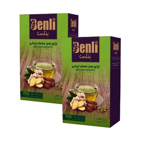 چای سبز معطر بِنلی - 200 گرم بسته 2 عددی