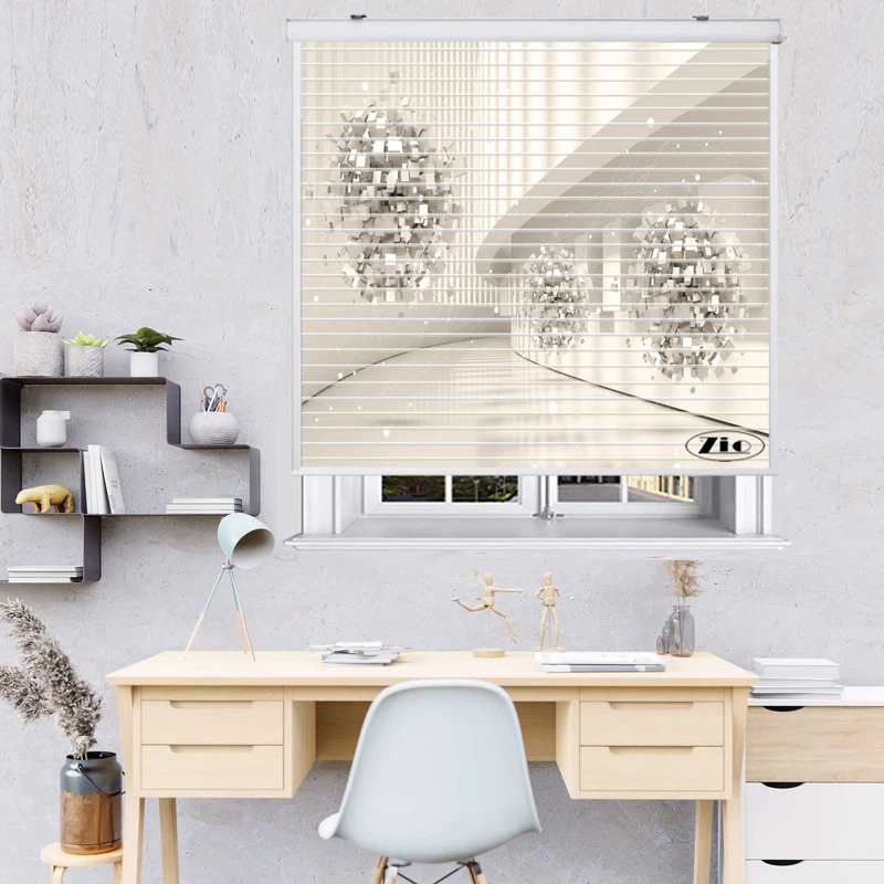  پرده زبرا زیو مدل سیلوئت 3D1539 سایز 150x150 سانتی متر