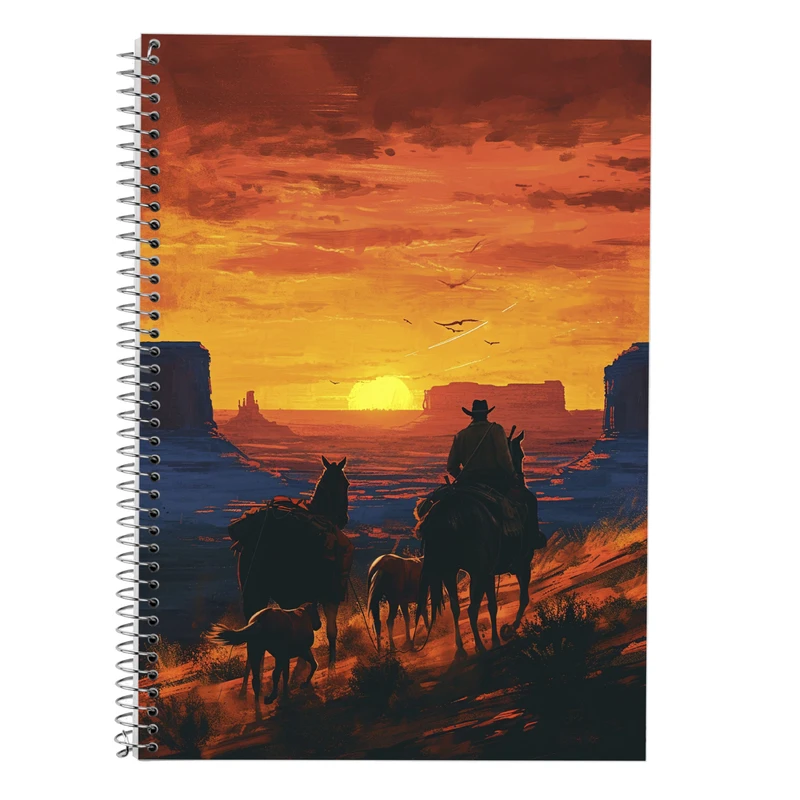 دفتر زبان 50 برگ مدوپد مدل سه خط طرح رد دد red dead کد DF13539
