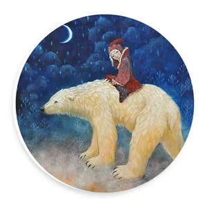 دیوارکوب طرح دختر و خرس قطبی مدل wtb626