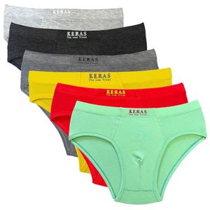 شورت اسلیپ پسرانه  کراس مدل نخ پنبه S6 بسته 6 عددی