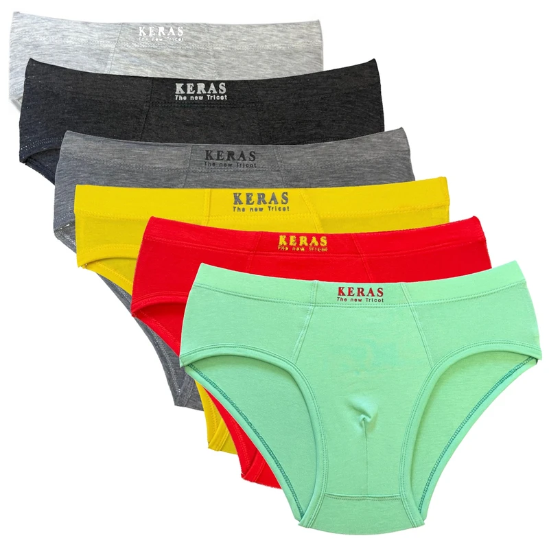 شورت اسلیپ پسرانه  کراس مدل نخ پنبه S6 بسته 6 عددی