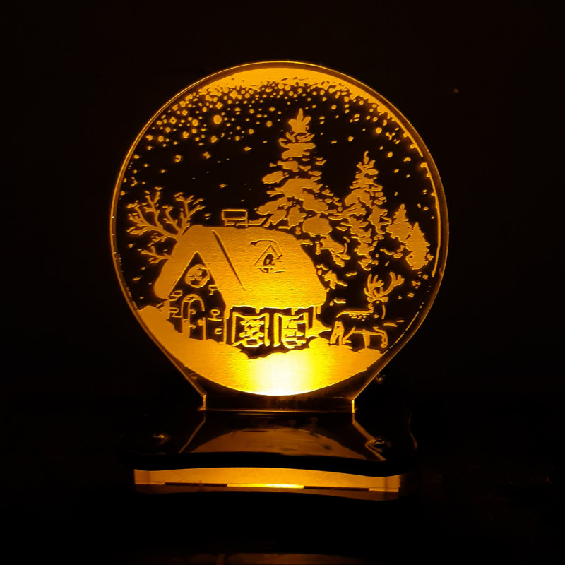 چراغ خواب مدل کلبه برفی