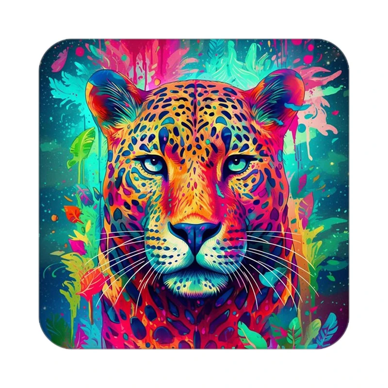 زیر لیوانی کاکتی طرح حیوانات رنگی مدل mp25964