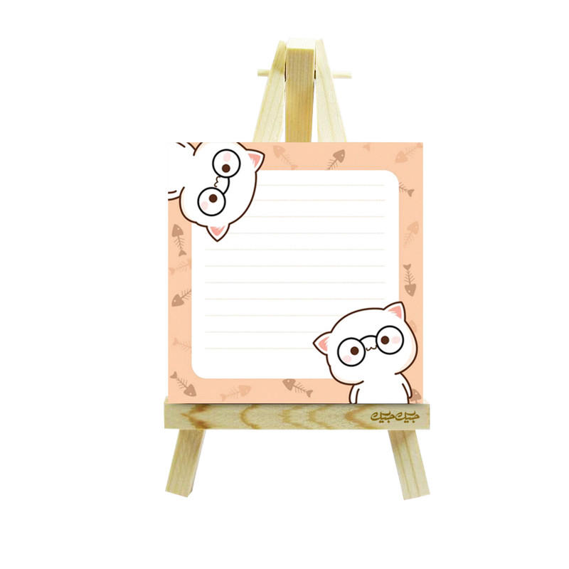 کاغذ یادداشت جیک جیک طرح گربه درسخوان به همراه پایه بوم