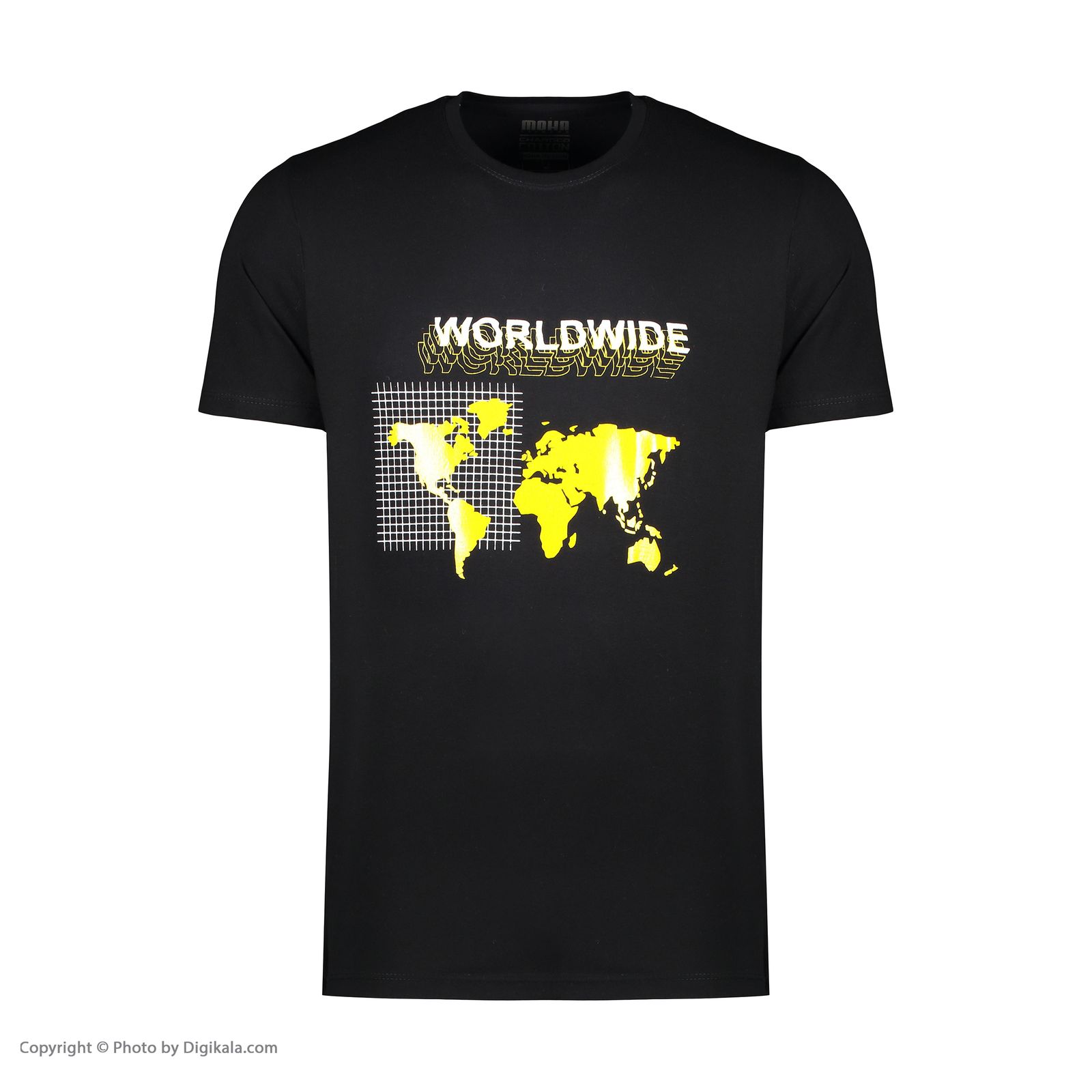 تی شرت آستین کوتاه مردانه موها فیتنس مدل WORLD WIDE -  - 2