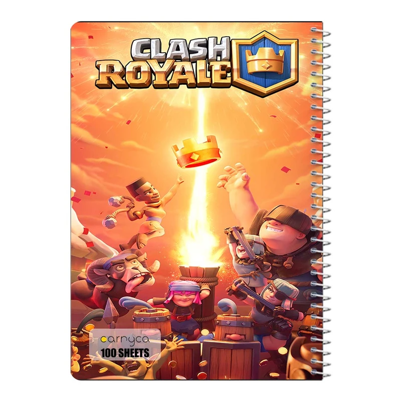 دفتر شطرنجی 100 برگ سیمی کارنیکا طرح کلش رویال Clash Royale کد 80685