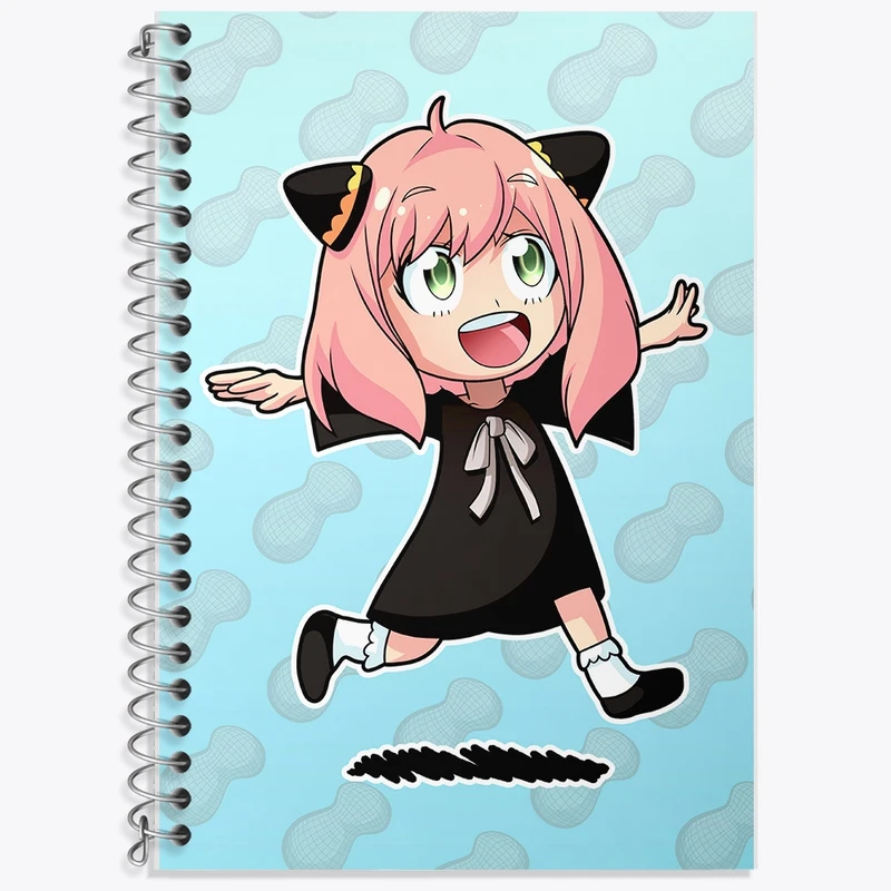 دفتر زبان 50 برگ خندالو مدل دو خط طرح آنیا فورجر انیمه اسپای ایکس کد F2827