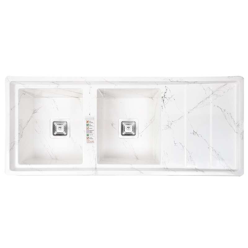 سینک ظرفشویی گرانیت توکار دو لگنه کد 120RN سینک ظرفشویی گرانیت توکار دو لگنه کد 120RN