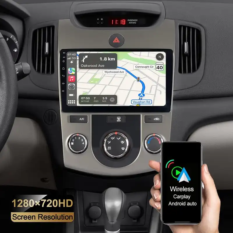 پخش کننده اندروید خودرو مدل Burmester مناسب برای کیا سراتو دنده ای