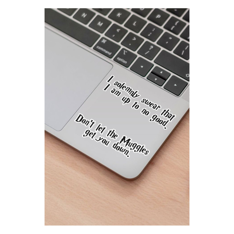 استیکر لپ تاپ و موبایل گوفی طرح متن هری پاتر مجموعه 3 عددی